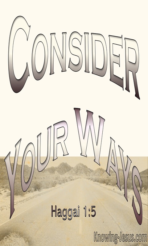 Haggai 1:5 Consider Your Ways (beige)